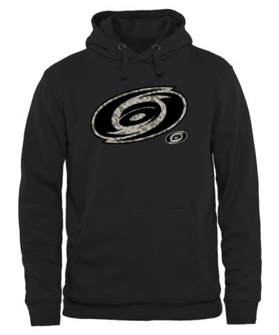 Men's Carolina Hurricanes Black Rink Warrior Pullover Hoodie