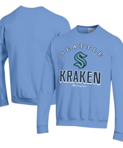 Seattle Kraken Champion Eco Powerblend Crewneck Sweatshirt - Light Blue
