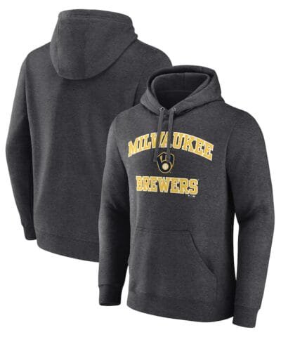Milwaukee Brewers Heart and Soul Pullover Hoodie - Charcoal