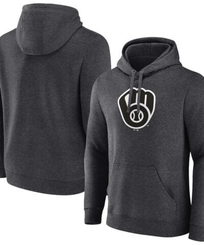 Milwaukee Brewers Monochrome Pullover Hoodie - Charcoal