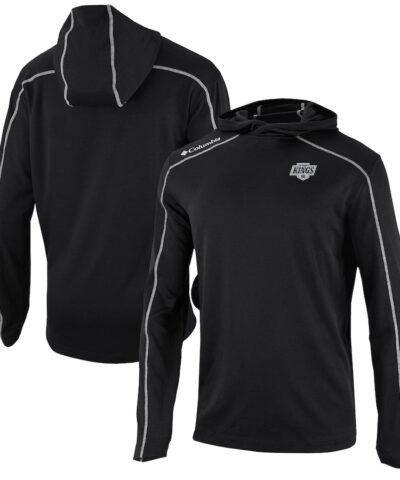 Los Angeles Kings Columbia Omni-Wick Shotgun Long Sleeve Hoodie T-Shirt - Black