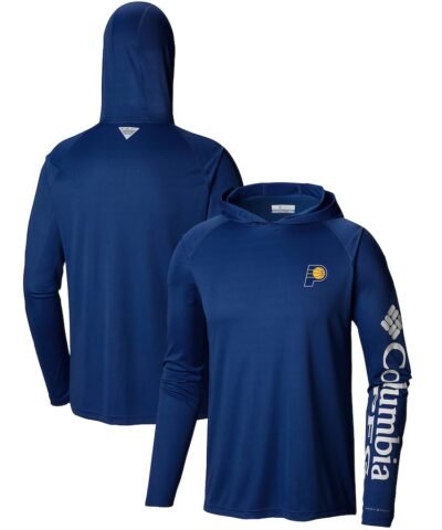 Indiana Pacers Columbia  Terminal Tackle Long Sleeve Hoodie T-Shirt - Navy
