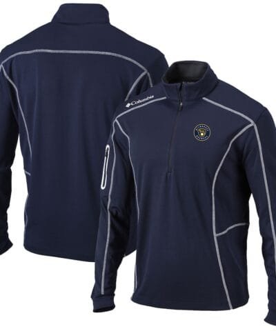 Milwaukee Brewers Columbia Shotgun Omni-Wick Quarter-Zip Pullover Jacket - Navy