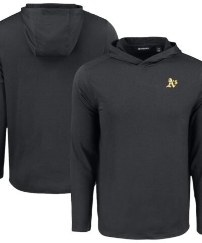 Athletics Cutter & Buck Coastline Epic Comfort Recycled Eco Hoodie Long Sleeve T-Shirt - Black