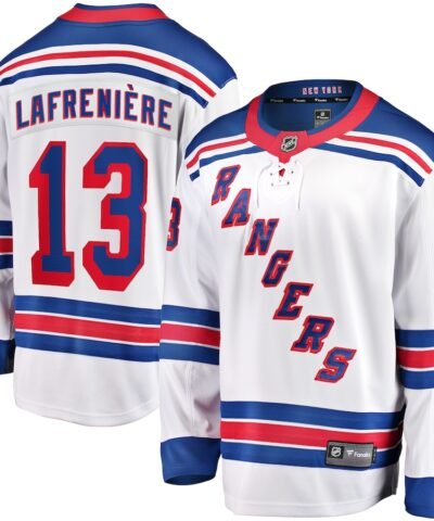 Alexis Lafreniere New York Rangers Fanatics Away Premier Breakaway Player Jersey - White