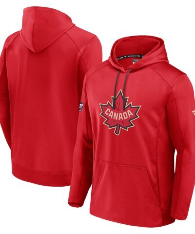Canada Fanatics 2025 4 Nations Face-Off Authentic Pro Fleece Pullover Hoodie - Athletic Red