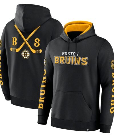 Boston Bruins Fanatics Big City Legacy Fleece Pullover Hoodie - Black