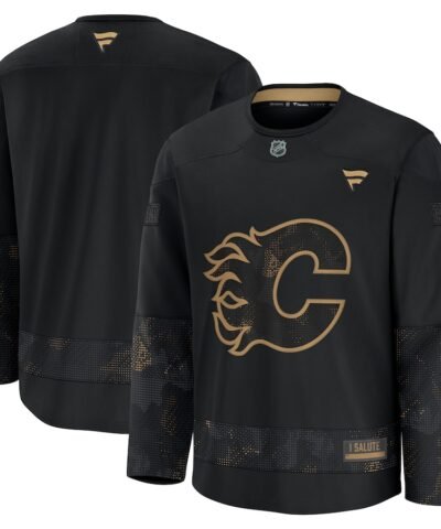 Calgary Flames Fanatics 2024 Military Appreciation Practice Jersey - Black
