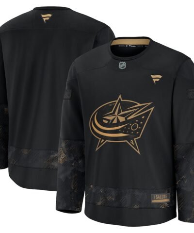 Columbus Blue Jackets Fanatics 2024 Military Appreciation Practice Jersey - Black
