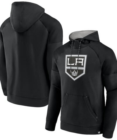 Los Angeles Kings Fanatics Iconic Defender Raglan Pullover Hoodie - Black