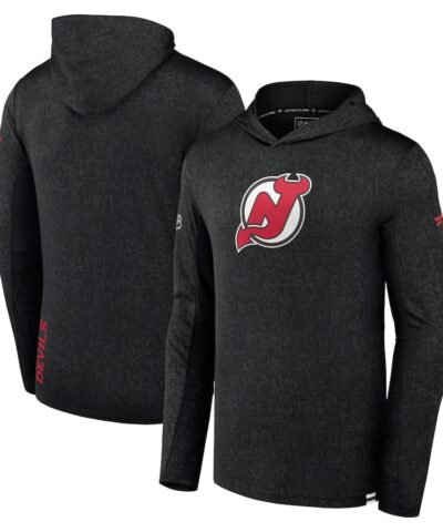 New Jersey Devils Fanatics Authentic Pro Lightweight Pullover Hoodie - Black