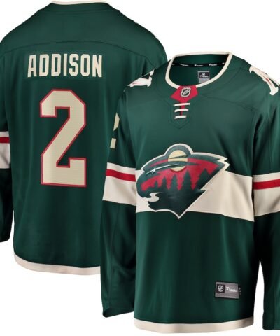 Calen Addison Minnesota Wild Fanatics Home Breakaway Player Jersey - Green