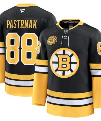 David Pastrnak Boston Bruins Fanatics Alternate 100th Anniversary Premium Jersey - Black