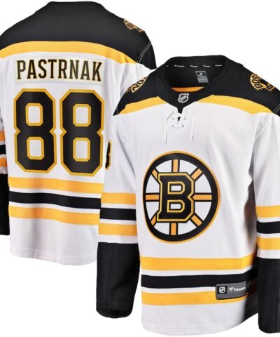 David Pastrnak Boston Bruins Fanatics Away Premier Breakaway Player Jersey - White