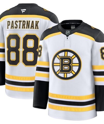 David Pastrnak Boston Bruins Fanatics Away Premium Jersey - White