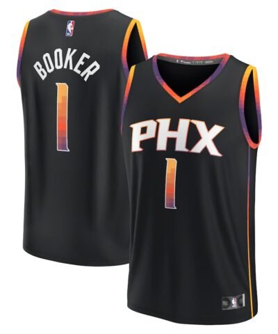 Devin Booker Phoenix Suns Fanatics Fast Break Replica Player Jersey - Statement Edition - Black