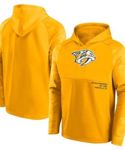 Nashville Predators Fanatics Shade Defender Raglan Pullover Hoodie - Gold