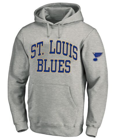 St. Louis Blues Fanatics Big & Tall Fleece Pullover Hoodie - Heather Gray