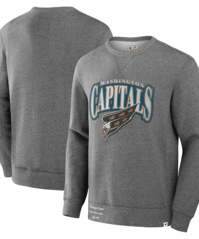 Washington Capitals Fanatics Decades Collection Legendary Fleece Pullover Sweatshirt - Heather Gray
