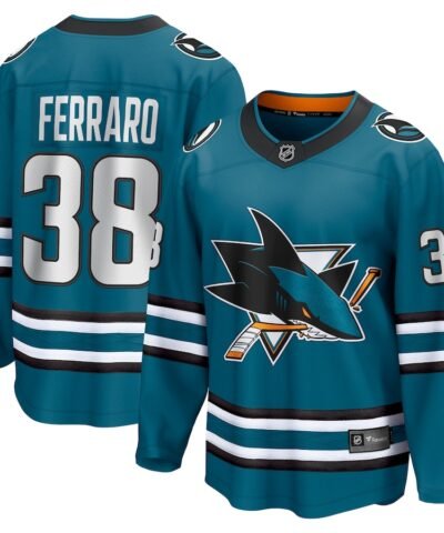 Mario Ferraro San Jose Sharks Fanatics Home Breakaway Player Jersey - Teal