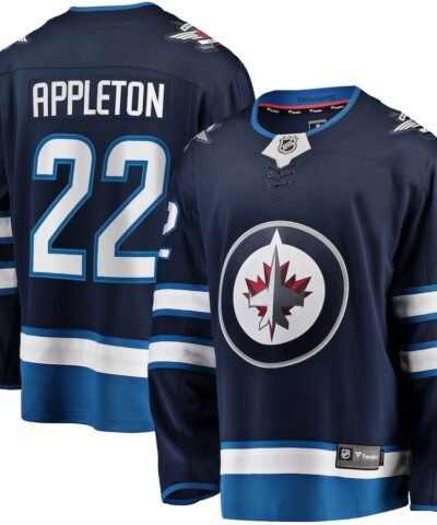 Mason Appleton Winnipeg Jets Fanatics Home Breakaway Jersey - Navy