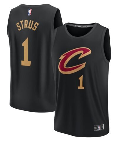 Max Strus Cleveland Cavaliers Fanatics Fast Break Replica Player Jersey - Statement Edition - Black