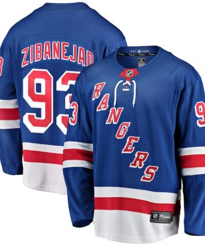 Mika Zibanejad New York Rangers Fanatics Home Breakaway Player Jersey - Blue