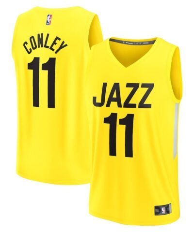 Mike Conley Utah Jazz Fanatics Fast Break Replica Jersey - Icon Edition - Yellow