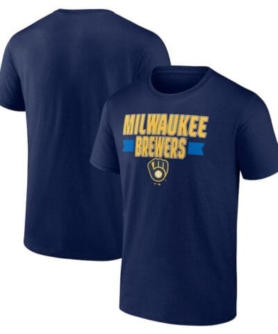 Milwaukee Brewers Fanatics Close Victory T-Shirt - Navy