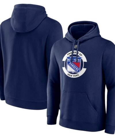 New York Rangers Fanatics Authentic Pro Core Secondary Fleece Pullover Hoodie - Navy