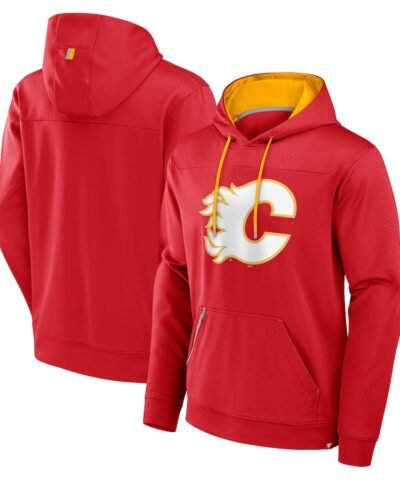 Calgary Flames Fanatics Defender Pullover Hoodie - Red