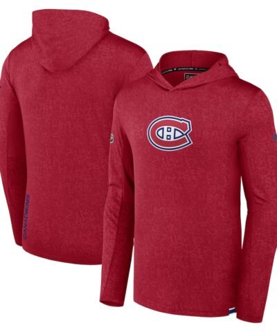 Montreal Canadiens Fanatics Authentic Pro Pullover Hoodie - Red