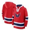 Washington Capitals Fanatics Inside Line Fleece Pullover Hoodie- Red
