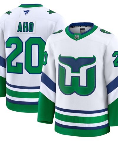Sebastian Aho Carolina Hurricanes Fanatics Throwback Premium Jersey - White