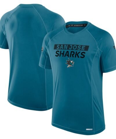 San Jose Sharks Fanatics  Authentic Pro Rink Tech T-Shirt - Teal