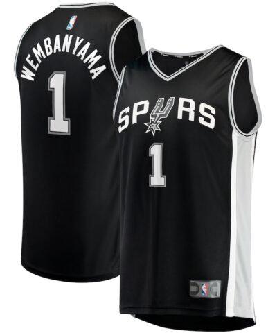 Victor Wembanyama San Antonio Spurs Fanatics Big & Tall Fast Break Replica Jersey Black - Icon Edition