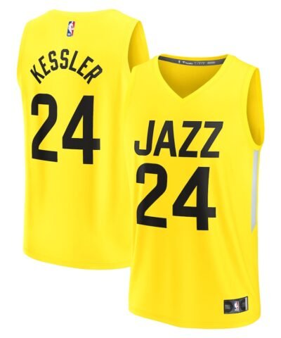 Walker Kessler Utah Jazz Fanatics Fast Break Replica Player Jersey - Icon Edition - Yellow