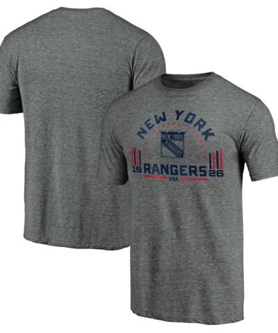 New York Rangers Team Freedom Tri-Blend T-Shirt - Heathered Gray