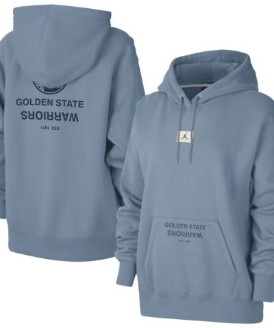 Golden State Warriors Jordan Brand Courtside Statement Edition Premium Pullover Hoodie - Blue