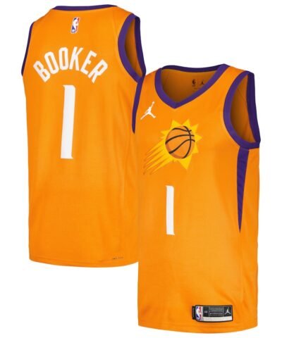 Devin Booker Phoenix Suns Jordan Brand Swingman Player Jersey - Statement Edition - Orange