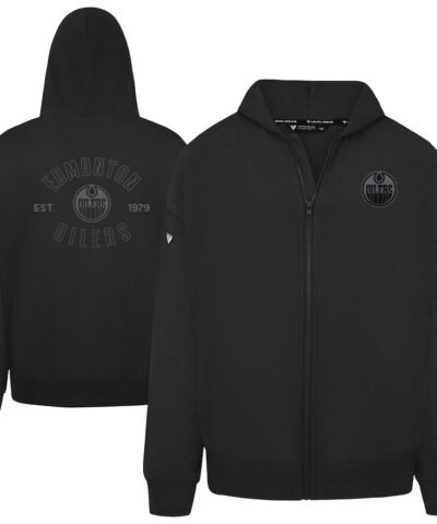 Edmonton Oilers Levelwear Uphill Abyssal Full-Zip Hoodie - Black
