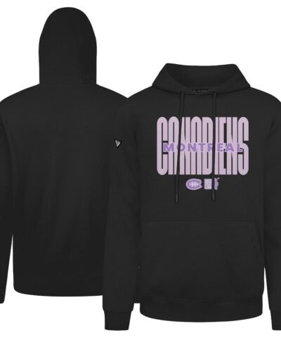 Men's Montreal Canadiens Levelwear Podium Persevere Pullover Hoodie - Black