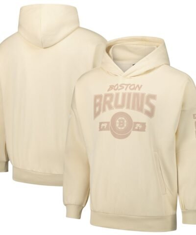 David Pastrnak Boston Bruins Levelwear Oversized Contact Name & Number Pullover Hoodie - Khaki