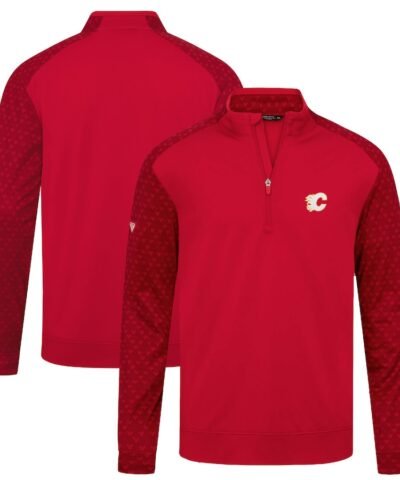 Calgary Flames Levelwear Aztec Insignia Core Quarter-Zip Pullover Top - Red