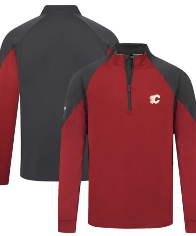 Calgary Flames Levelwear Cadet Insignia Core Quarter-Zip Pullover Top - Red