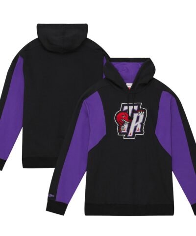Toronto Raptors Mitchell & Ness Color Block 2.0 Fleece Pullover Hoodie - Black