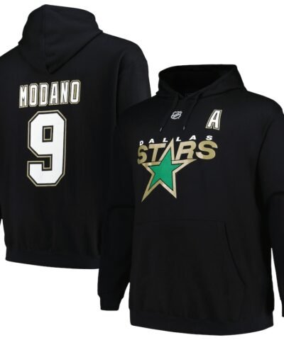 Mike Modano Dallas Stars Mitchell & Ness Name & Number Pullover Hoodie - Black