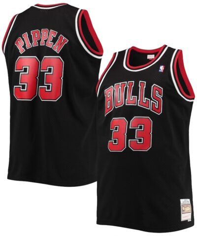 Scottie Pippen Chicago Bulls Mitchell & Ness Big & Tall Hardwood Classics Swingman Jersey - Black