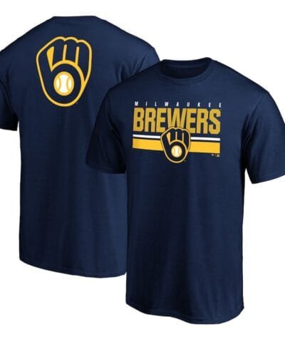 Milwaukee Brewers End Game Team Wordmark T-Shirt - Navy