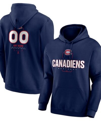 Montreal Canadiens Personalized Name & Number Midfielder Pullover Hoodie - Navy